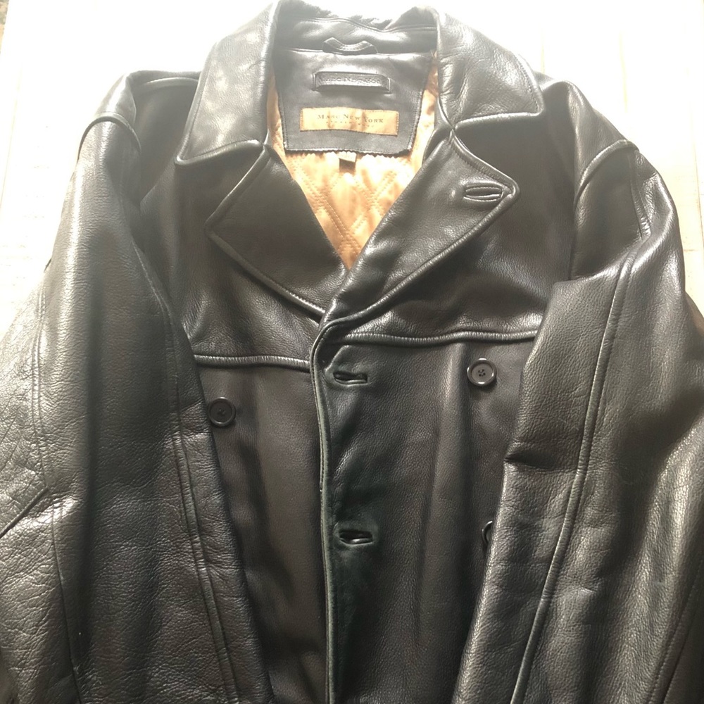 Brand is Andrew Marc, Color is Black and Size is Large